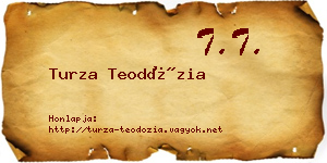 Turza Teodózia névjegykártya